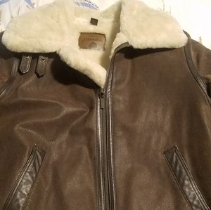 Women's leather bomber jacket